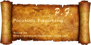 Poczkodi Fausztina névjegykártya